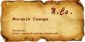 Moravik Csenge névjegykártya
